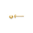14k Yellow Gold Heart Stud Earrings, Polished Minimalist Design for Women