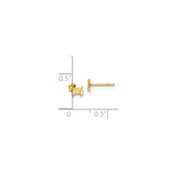 14k Yellow Gold Dog Shaped Stud Earrings, Cute Puppy Design, Animal Themed Jewelry for Women and Girls