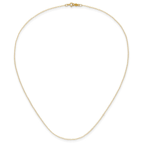 14K Yellow Gold 1 mm Cable Chain Necklace