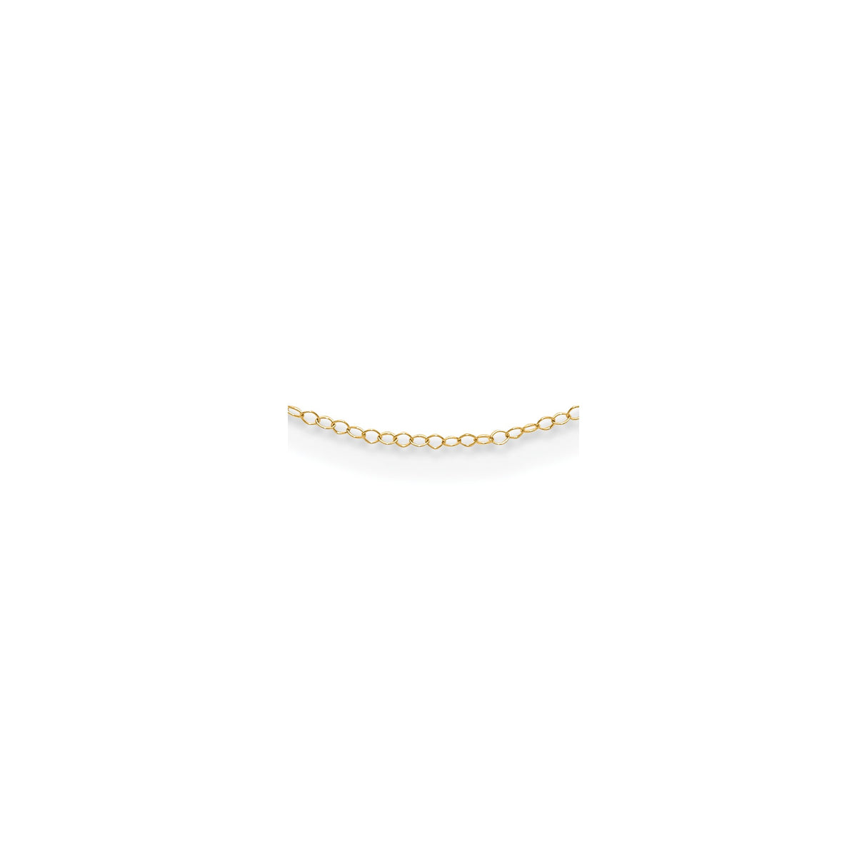 14K Yellow Gold 1 mm Cable Chain Necklace alternate angle