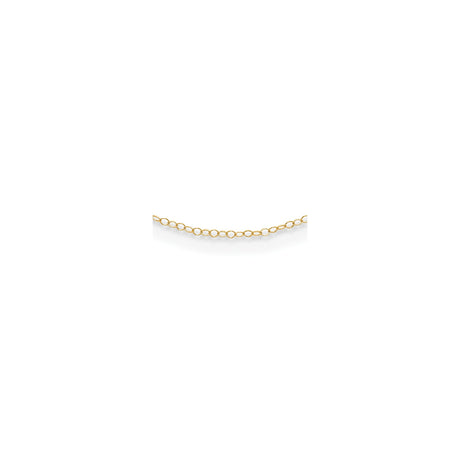 14K Yellow Gold 1 mm Cable Chain Necklace alternate angle