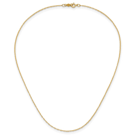 14K Yellow Gold 1 mm Cable Chain Necklace