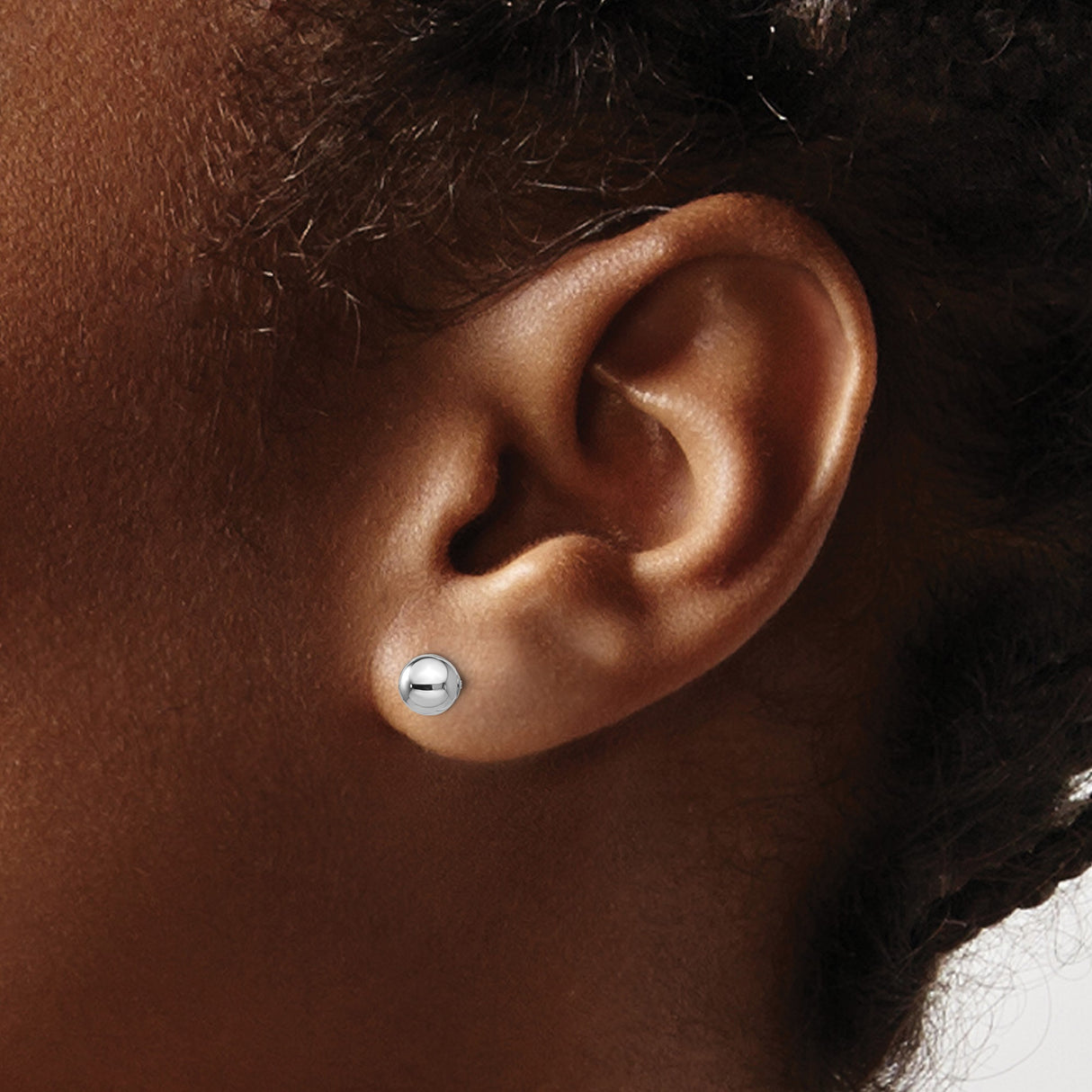 14k Two-Tone Gold Ball Stud Earrings, White and Yellow Gold Minimalist Unisex Design