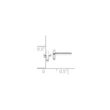 14k White Gold Cross Pendant, Minimalist Modern Design for Men and Women