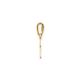 14k Yellow Gold Cross Pendant, Sleek Modern Unisex Religious Charm for Men and Women