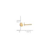 14k Yellow Gold Crescent Moon and Star Stud Earrings, Celestial Jewelry for Women or Teens