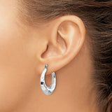 14k White Gold Crescent Moon Pendant with Heart Bail, Hammered Finish, Boho Spiritual Jewelry