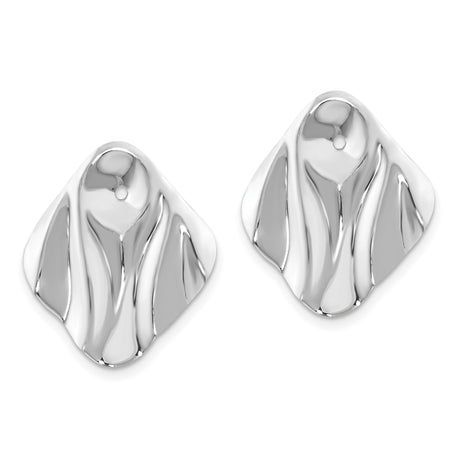 14k White Gold Draped Cloth Pendant, Jesus Shroud Design, Christian Resurrection Symbol