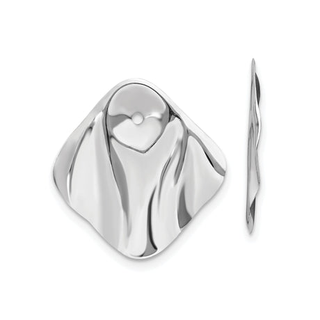 14k White Gold Draped Cloth Pendant, Jesus Shroud Design, Christian Resurrection Symbol