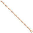 14K Rose Gold 5 mm Polished Chain Bracelet, Solid