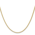 14K Yellow Gold 1.8 mm Polished Chain Necklace, Solid