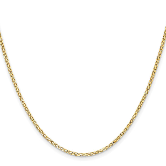 14K Yellow Gold 1.8 mm Polished Chain Necklace, Solid