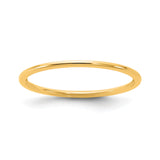 14k Yellow Gold Domed wedding band ring
