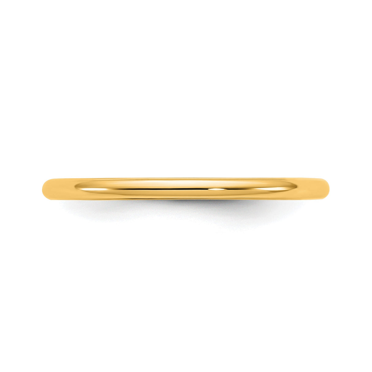 10k Yellow Gold Domed wedding band ring detail view