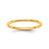 10k Yellow Gold Domed wedding band ring