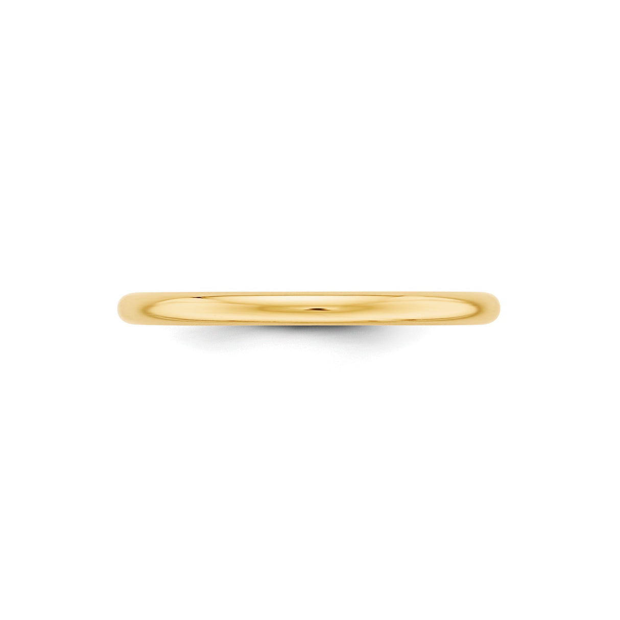 14k Yellow Gold Domed wedding band ring detail view