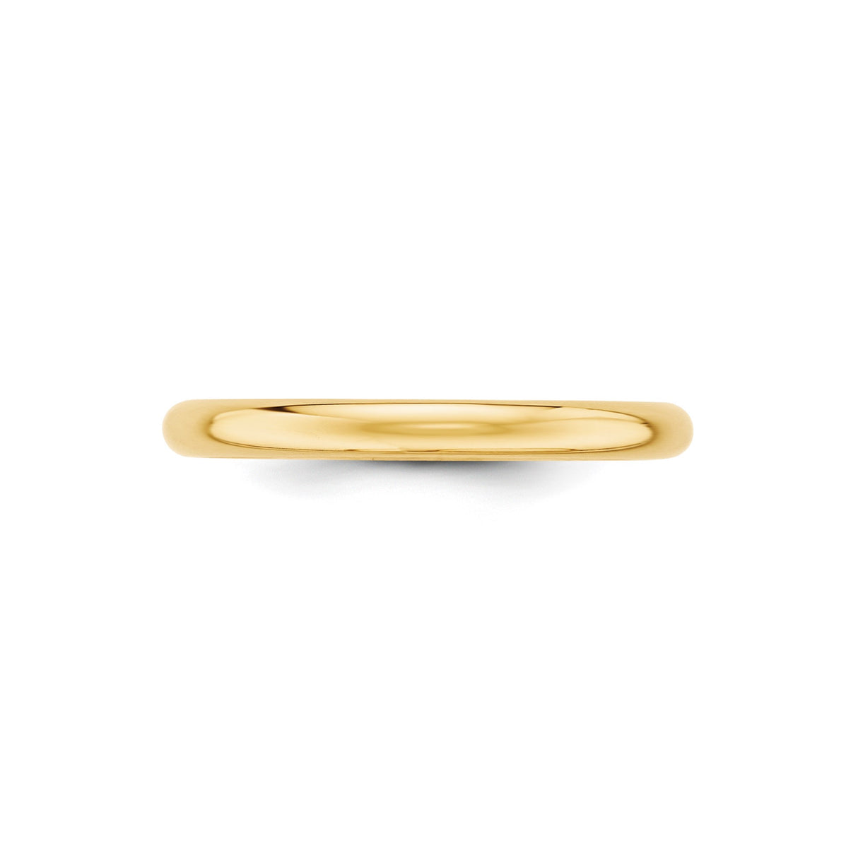 14k Yellow Gold Domed wedding band ring alternate angle