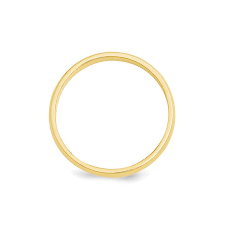 10k Yellow Gold Domed wedding band ring alternate angle