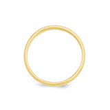 14k Yellow Gold Domed wedding band ring alternate angle
