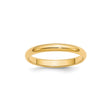 14k Yellow Gold Domed wedding band ring