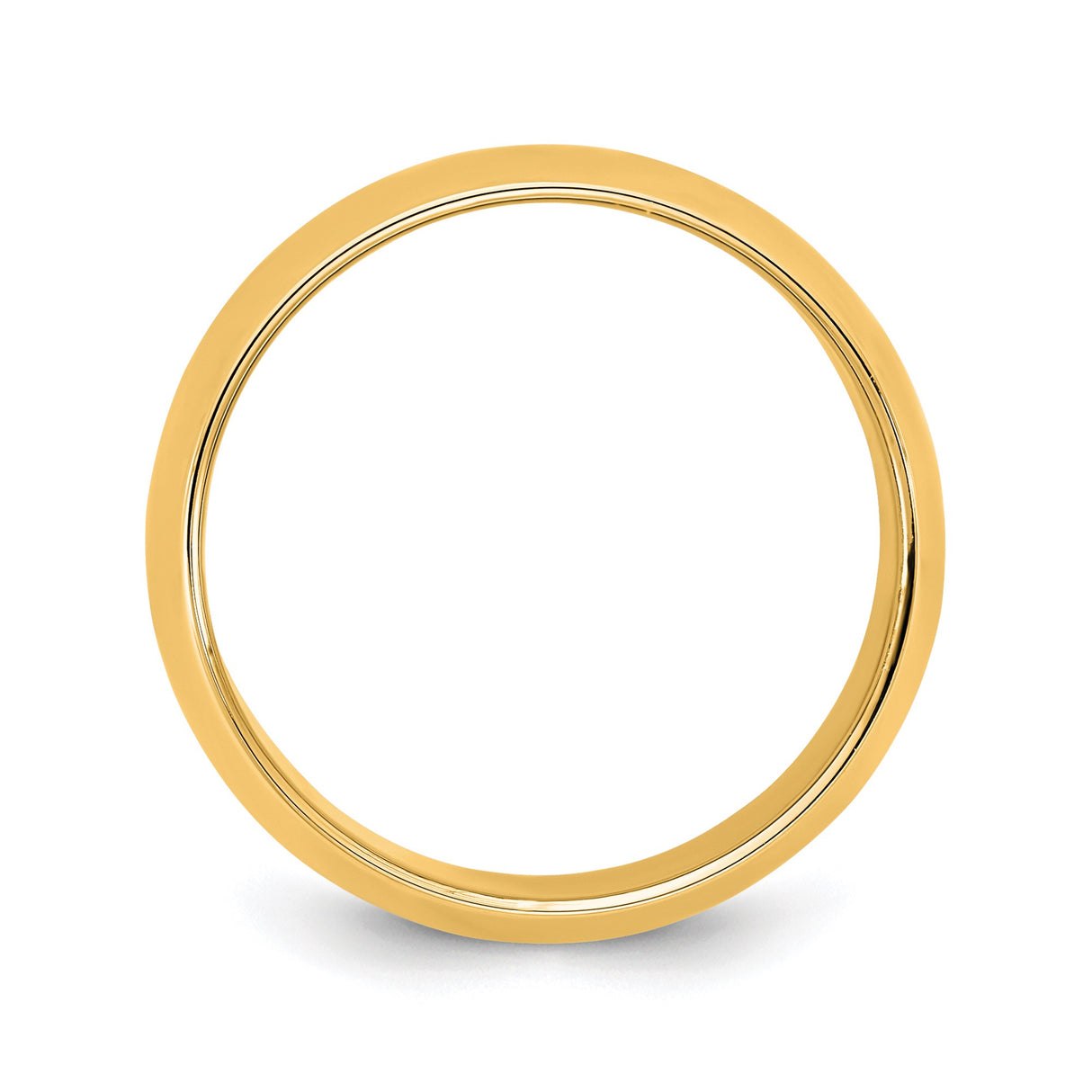 10k Yellow Gold Domed wedding band ring alternate angle