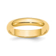 10k Yellow Gold Domed wedding band ring