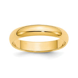 10k Yellow Gold Domed wedding band ring