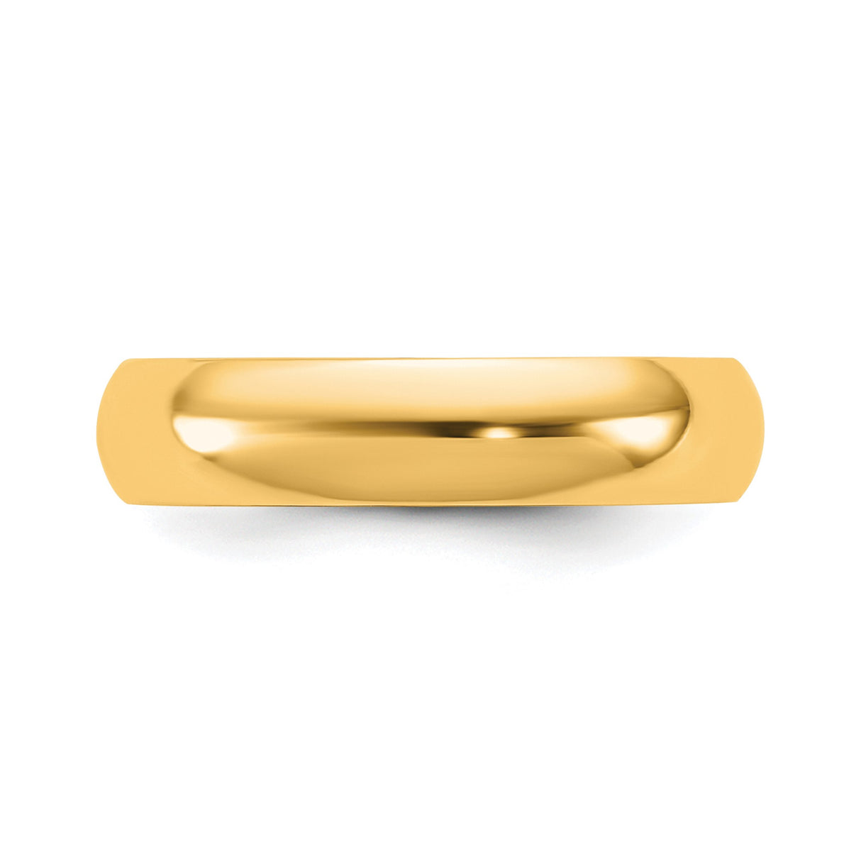 10k Yellow Gold Domed wedding band ring detail view