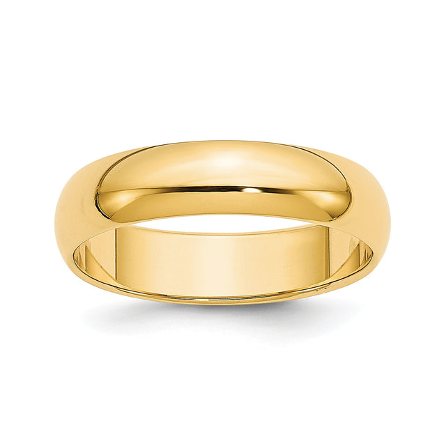 10k Yellow Gold Domed wedding band ring