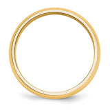 14K Yellow Gold Half Round Wedding Band, Solid 5mm, Classic Domed Ring