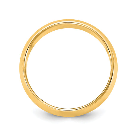 10k Yellow Gold Domed wedding band ring alternate angle