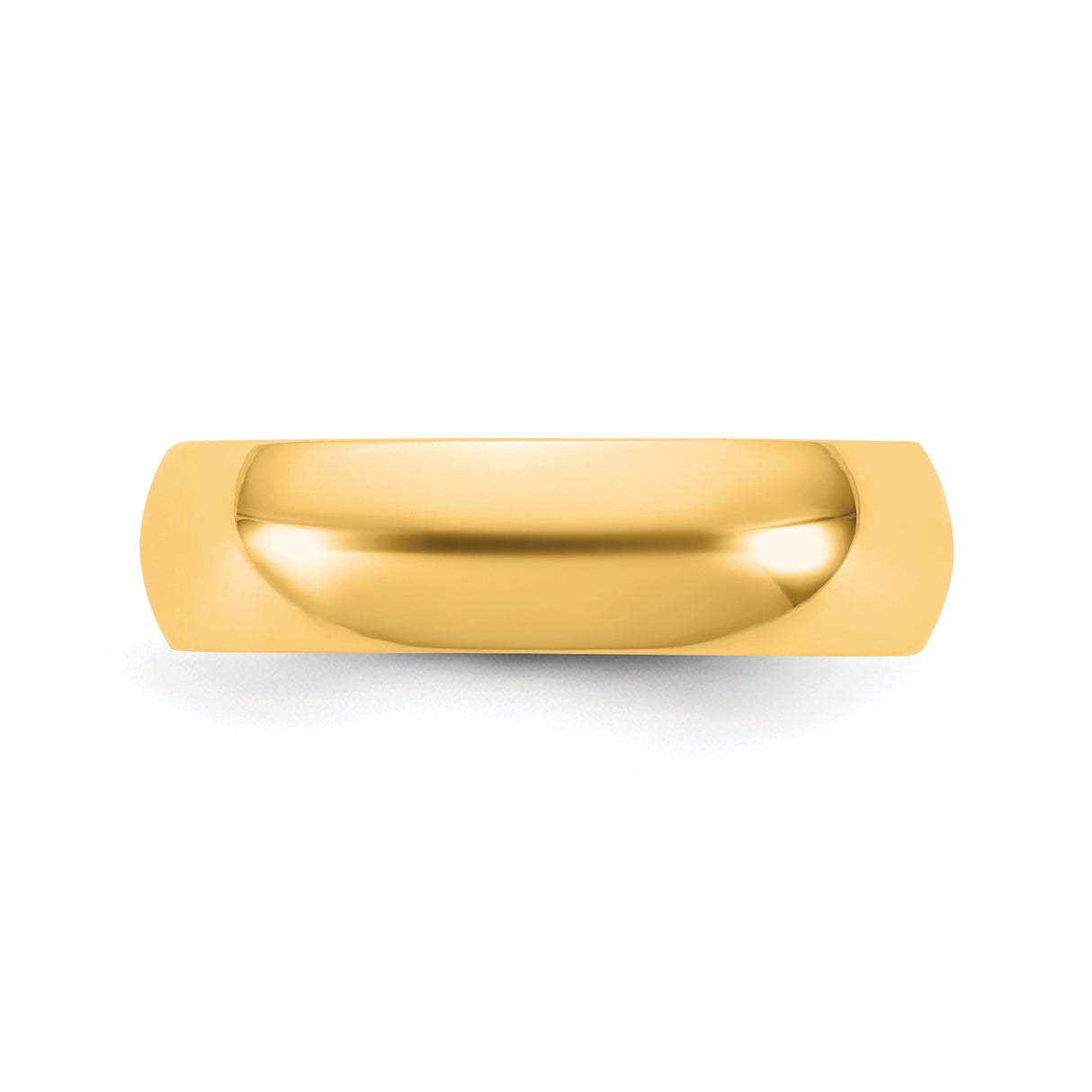 10k Yellow Gold Domed wedding band ring detail view