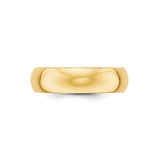 10k Yellow Gold Domed wedding band ring alternate angle