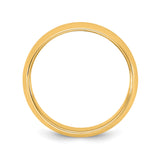 10k Yellow Gold Domed wedding band ring alternate angle