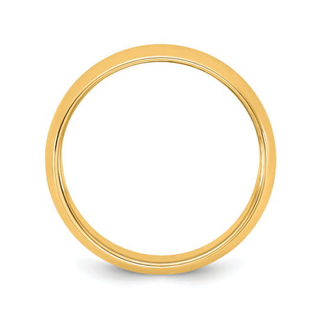 10k Yellow Gold Domed wedding band ring alternate angle