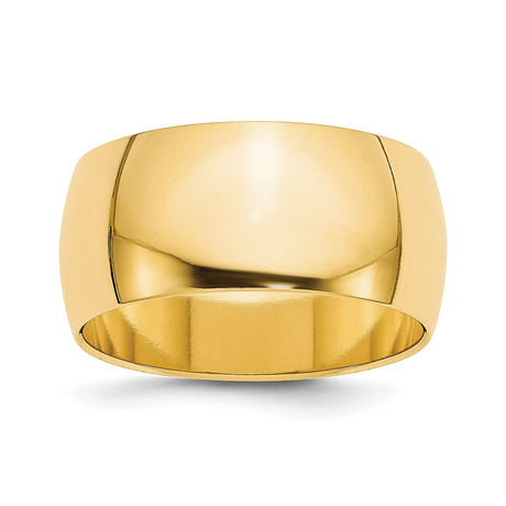 10k Yellow Gold Domed wedding band ring