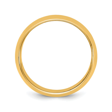 10k Yellow Gold Domed wedding band ring alternate angle
