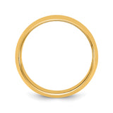 14k Yellow Gold Domed wedding band ring alternate angle