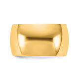 10k Yellow Gold Domed wedding band ring detail view