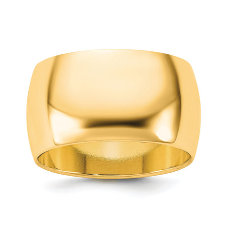 10k Yellow Gold Domed wedding band ring