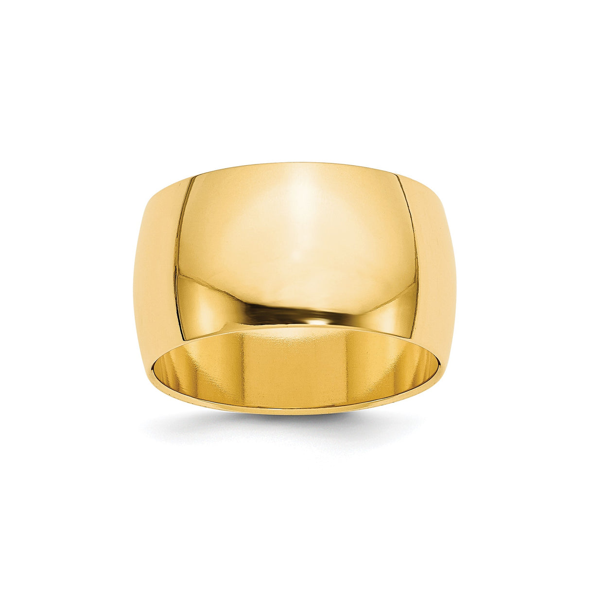 14k Yellow Gold Domed wedding band ring