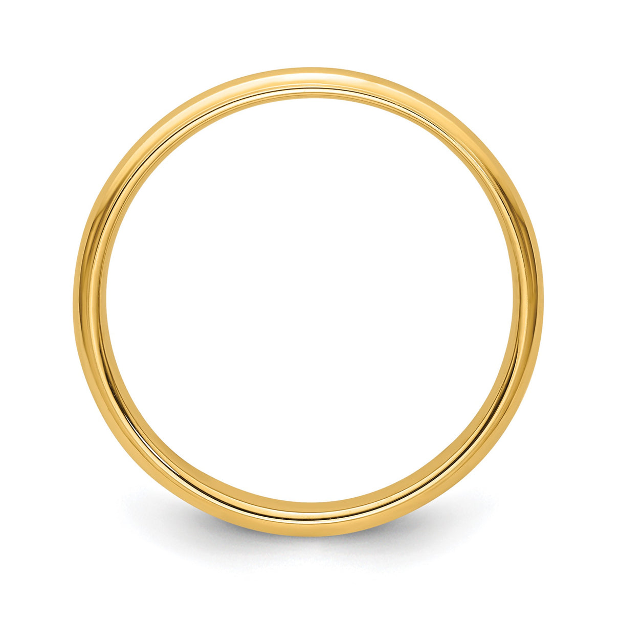 14k Yellow Gold Domed wedding band ring alternate angle