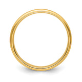 14k Yellow Gold Domed wedding band ring alternate angle