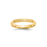 14k Yellow Gold Domed wedding band ring