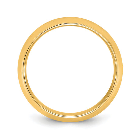 10k Yellow Gold Domed wedding band ring alternate angle
