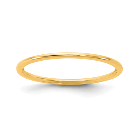 14k Yellow Gold Domed, Lightweight wedding band ring