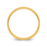 10k Yellow Gold Domed, Lightweight wedding band ring alternate angle