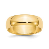 10k Yellow Gold Domed, Lightweight wedding band ring