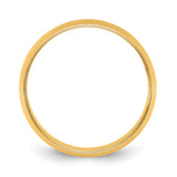 10k Yellow Gold Domed, Lightweight wedding band ring alternate angle