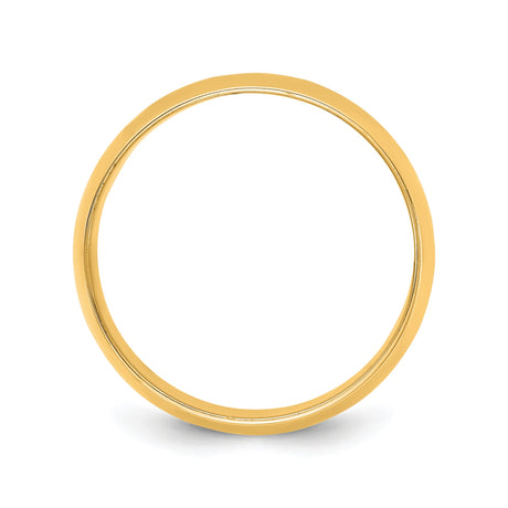 10k Yellow Gold Domed, Lightweight wedding band ring alternate angle